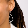 Thumbnail Image 2 of 1/2 CT. T.W. Diamond Teardrop-Shaped Drop Earrings in 10K White Gold