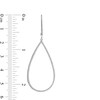 Thumbnail Image 3 of 1/2 CT. T.W. Diamond Teardrop-Shaped Drop Earrings in 10K White Gold