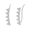 Thumbnail Image 0 of 1/5 CT. T.W. Diamond Triangle Crawler Earrings in 10K White Gold