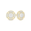 Thumbnail Image 1 of 1/3 CT. T.W. Multi-Diamond Rounded Clover Frame Stud Earrings in 10K Gold