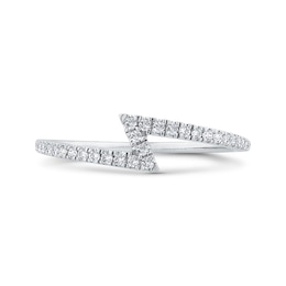 1/6 CT. T.W. Diamond Lightning Bolt Ring in 10K White Gold