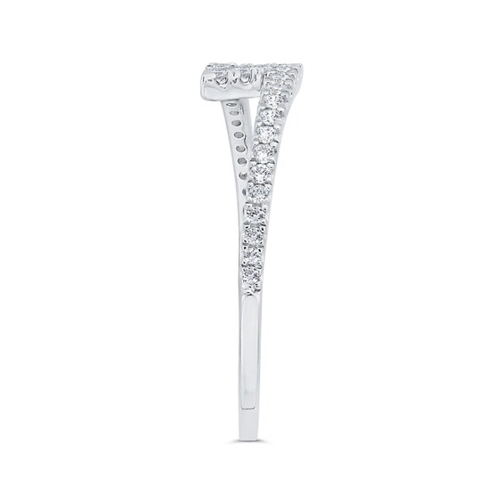1/6 CT. T.w. Diamond Lightning Bolt Ring in 10K White Gold