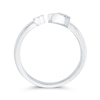 Thumbnail Image 4 of 1/10 CT. T.W. Diamond Crescent Moon Open Ring in 10K White Gold