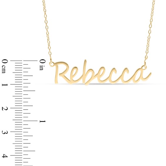 Cursive Name Necklace in Sterling Silver with 10K Gold Plate (1 Line)