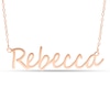Thumbnail Image 2 of Cursive Name Necklace in Sterling Silver with 10K Rose Gold Plate (1 Line)