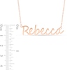Thumbnail Image 3 of Cursive Name Necklace in Sterling Silver with 10K Rose Gold Plate (1 Line)