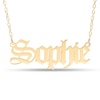 Thumbnail Image 2 of Gothic-Style Name Necklace in Sterling Silver with 10K Gold Plate (1 Line)
