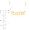 Thumbnail Image 3 of Gothic-Style Name Necklace in Sterling Silver with 10K Gold Plate (1 Line)