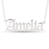 Thumbnail Image 1 of Gothic-Style Name Necklace in Sterling Silver (1 Line)