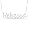 Thumbnail Image 2 of Cursive Name Necklace in Sterling Silver (1 Line)