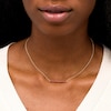 Thumbnail Image 2 of Ruby and Beaded Alternating Bar Necklace in 10K Gold