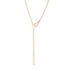 Thumbnail Image 3 of Emerald and Beaded Alternating Bar Necklace in 10K Gold