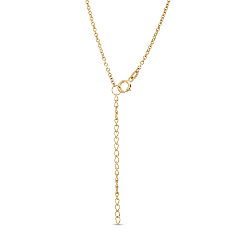 Main Image 3 of Emerald and Beaded Alternating Bar Necklace in 10K Gold