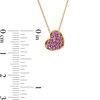 Thumbnail Image 3 of Amethyst Cluster Tilted Heart Pendant in 10K Gold