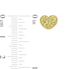 Thumbnail Image 3 of Peridot Cluster Heart Stud Earrings in 10K Gold