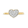 Thumbnail Image 4 of White Topaz Cluster Heart Ring in 10K Gold
