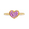 Thumbnail Image 4 of Amethyst Cluster Heart Ring in 10K Gold