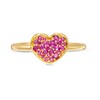 Thumbnail Image 4 of Ruby Cluster Heart Ring in 10K Gold