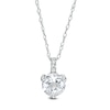 Thumbnail Image 1 of 6.0mm White Topaz and Diamond Accent Drop Pendant in 10K White Gold