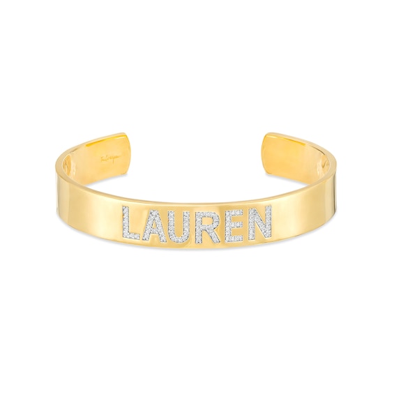 Legend Bracelet - Classic Cuff with Custom Coordinates 14K Gold / 14K Yellow Gold / Medium