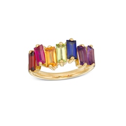 Tailor + You™ Baguette Rainbow Gemstone Zig-Zag Ring