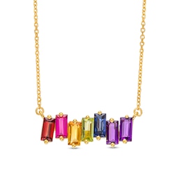 Tailor + You™ Baguette Rainbow Gemstone Scatter Necklace