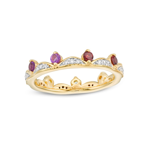 Tailor + Youâ¢ Rainbow Gemstone Scallop Crown Ring