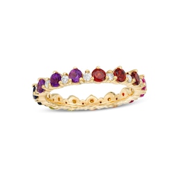 Tailor + You™ Alternating Rainbow Gemstone Stackable Band