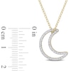 Thumbnail Image 3 of 1/5 CT. T.W. Diamond Crescent Moon Outline Pendant in Sterling Silver with Yellow Rhodium Plate