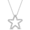 Thumbnail Image 1 of 1/5 CT. T.W. Diamond Star Outline Pendant in Sterling Silver