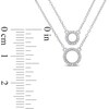Thumbnail Image 4 of 1/20 CT. T.W. Diamond Double Strand Layered Circle Necklace in Sterling Silver - 19"