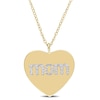 Thumbnail Image 1 of 1/10 CT. T.W. Diamond "mom" Heart Pendant in Sterling Silver with Yellow Rhodium Plate