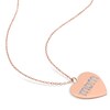 Thumbnail Image 3 of 1/10 CT. T.W. Diamond "mom" Heart Pendant in Sterling Silver with Rose Rhodium Plate