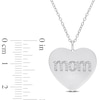 Thumbnail Image 4 of 1/10 CT. T.W. Diamond &quot;mom&quot; Heart Pendant in Sterling Silver