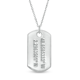 Tailor + You™ Engravable Coordinates Dog Tag (1 Location and Line)