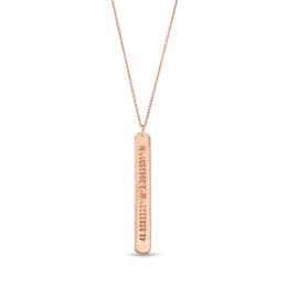 Tailor + You™ Engravable Coordinates Rounded Vertical Bar Pendant (1 Location)