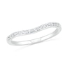 Thumbnail Image 1 of 1/5 CT. T.W. Baguette and Round Diamond Contour Anniversary Band in 10K White Gold
