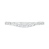 Thumbnail Image 2 of 1/5 CT. T.W. Baguette and Round Diamond Contour Anniversary Band in 10K White Gold
