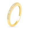Thumbnail Image 3 of 1/10 CT. T.W. Baguette and Round Diamond Vintage-Style Anniversary Band in 10K Gold