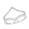 Thumbnail Image 7 of 3/4 CT. T.W. Multi-Shape Diamond Chevron Split Shank Bridal Set in 10K White Gold