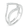Thumbnail Image 9 of 3/4 CT. T.W. Multi-Shape Diamond Chevron Split Shank Bridal Set in 10K White Gold