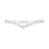 Thumbnail Image 2 of 1/6 CT. T.W. Baguette and Round Diamond Chevron Anniversary Band in 10K White Gold