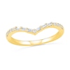 Thumbnail Image 1 of 1/6 CT. T.W. Baguette and Round Diamond Chevron Anniversary Band in 10K Gold
