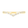 Thumbnail Image 3 of 1/6 CT. T.W. Baguette and Round Diamond Chevron Anniversary Band in 10K Gold