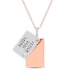 Thumbnail Image 1 of Diamond Accent &quot;I LOVE YOU MOM&quot; Letter Pendant in Sterling Silver with Rose Rhodium Plate