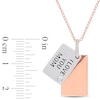 Thumbnail Image 3 of Diamond Accent &quot;I LOVE YOU MOM&quot; Letter Pendant in Sterling Silver with Rose Rhodium Plate
