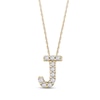 Thumbnail Image 0 of 1/20 CT. T.W. Diamond Uppercase Block Initial Pendant in 10K Gold (1 Letter)