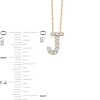 Thumbnail Image 2 of 1/20 CT. T.W. Diamond Uppercase Block Initial Pendant in 10K Gold (1 Letter)