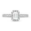 Thumbnail Image 3 of 3/4 CT. T.W. Emerald-Cut Diamond Frame Engagement Ring in 10K White Gold (I/I1)