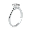 Thumbnail Image 1 of 1/3 CT. T.W. Princess-Cut Diamond Round Frame Engagement Ring in 10K White Gold (I/I3)